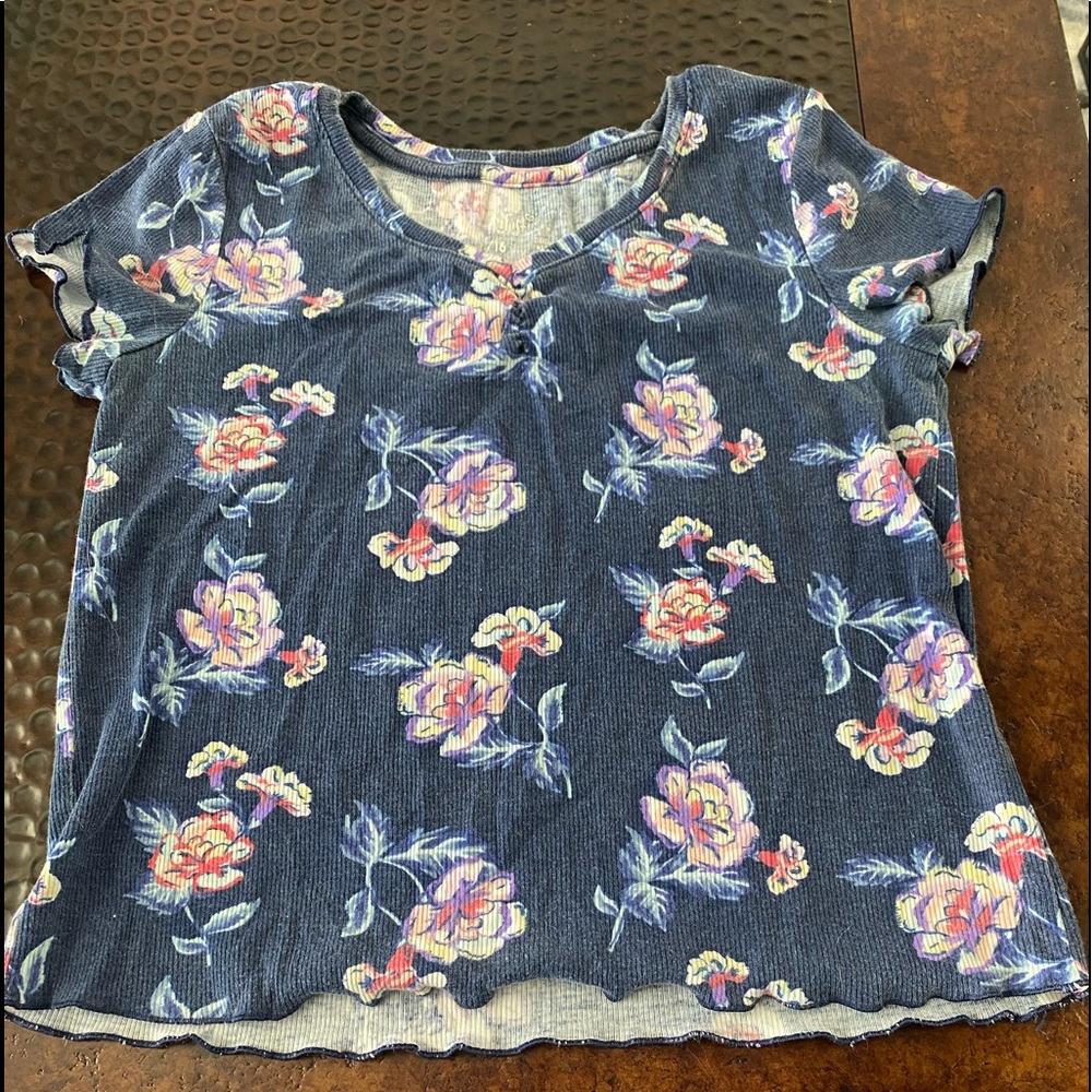 floral justice crop top
